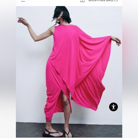 NWT ZARA 2pcs ASYMMETRIC TOP AND DRAPED SIDE SKIRT IN SIZE S - Picture 2 of 8